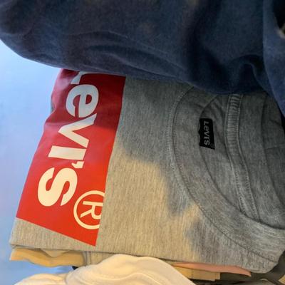 LOT 317 X: Tote of Clothing; Timberland, Champion, Adidas, & More