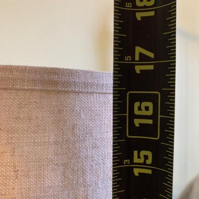 LOT 320 X: Faux Brass Metal Headboard & Pennsylvania House Side Table w/ Glass Lamp