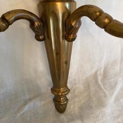 Victorian Style Double Arm Brass Wall Sconces