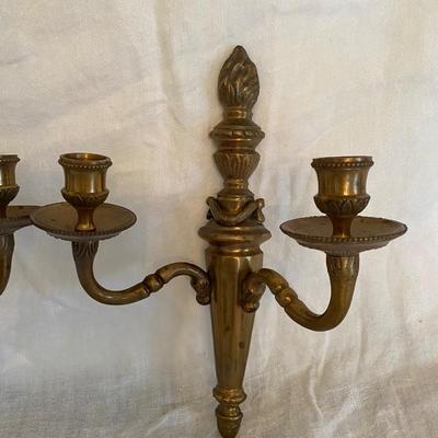 Victorian Style Double Arm Brass Wall Sconces