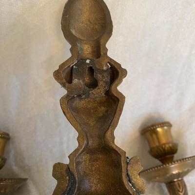 Victorian Style Double Arm Brass Wall Sconces