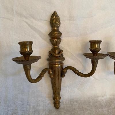 Victorian Style Double Arm Brass Wall Sconces