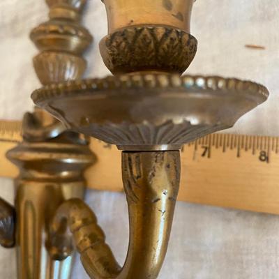 Victorian Style Double Arm Brass Wall Sconces