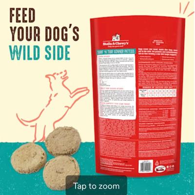 Stella & Chewy's Freeze Dried Raw Dinner Patties High Protein Surf 'N Turf Salmon & Beef Recipe Dry Dog Food, 14 oz.