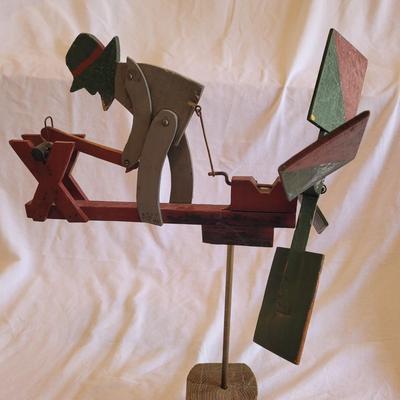 Vintage Whirligig and Farm Truck (BD-EL)