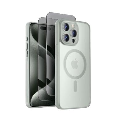 iPhone 16 Pro Case 6.3", Compatible with MagSafe, with Privacy Screen Protectors X2, [Camera Protection] [15FT Military Drop...