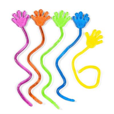 7" Bulk 72 Pc. Bright Solid Color Vinyl Glitter Sticky Hands Birthday Parties, School, Treasure Chest Supplies