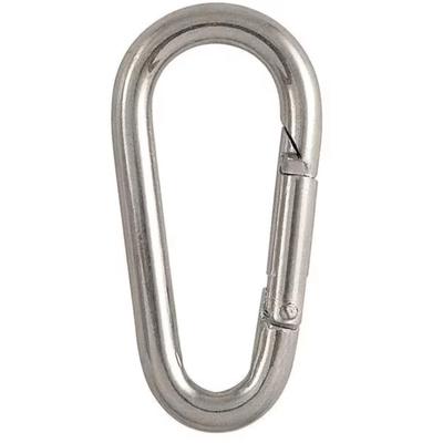 Set of 6 Lucky Line All Purpose Spring Snap Zinc-Plated Steel Hook Carabiners 3 1/8" Long, 7/16" Eye Dia - SWL 280lbs