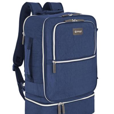 Biaggi Carry Cube Backpack: TSA Approved Travel Bag with Removable Packing Cube, Lightweight & Durable for Personal Item Use (Navy Blue)