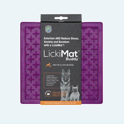 Purple LickiMat Buddy Tasty Boredom Buster Slow Feeder for Dogs & Cats