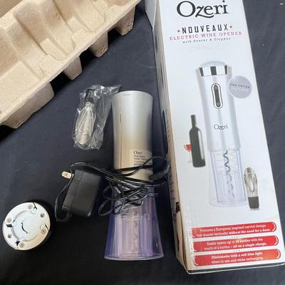 Wine Lovers Lot - Ozeri Wine Opener, Venturi Decanter, Stemware & More (K-SS)
