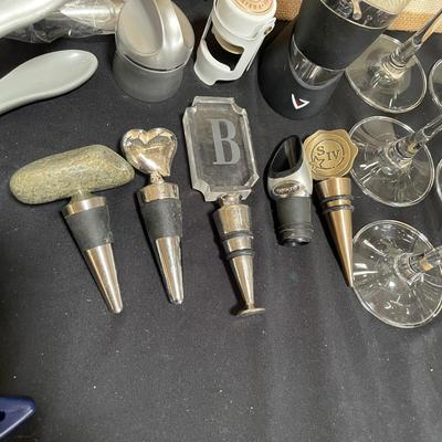 Wine Lovers Lot - Ozeri Wine Opener, Venturi Decanter, Stemware & More (K-SS)