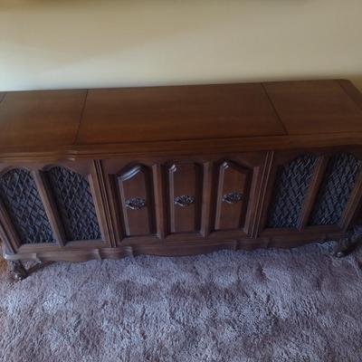 1960's RCA Turntable Console Model VMF-64-F with Cassette Player Upgrade