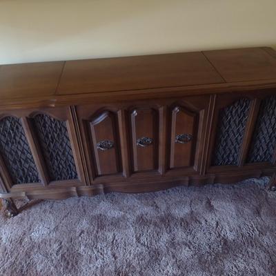 1960's RCA Turntable Console Model VMF-64-F with Cassette Player Upgrade