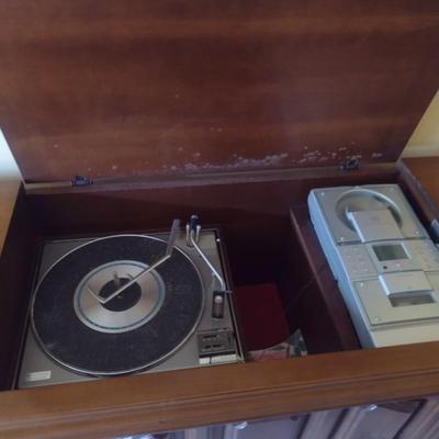 1960's RCA Turntable Console Model VMF-64-F with Cassette Player Upgrade