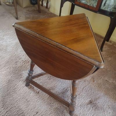 Mid Century Triple Drop Leaf Side Table