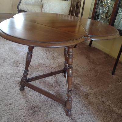 Mid Century Triple Drop Leaf Side Table