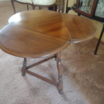 Mid Century Triple Drop Leaf Side Table