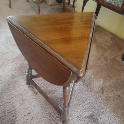 Mid Century Triple Drop Leaf Side Table