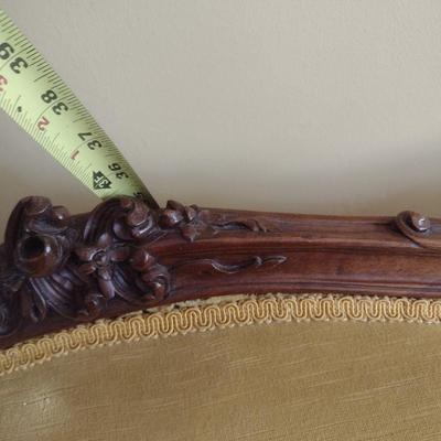 Vintage Mahogany Frame Upholstered French Provincial Sofa