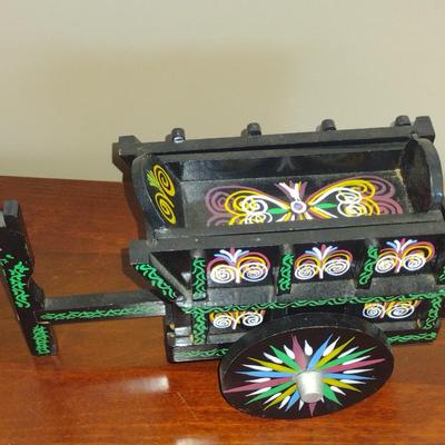 Miniature Hand Painted Carreta- Approx 9" Long