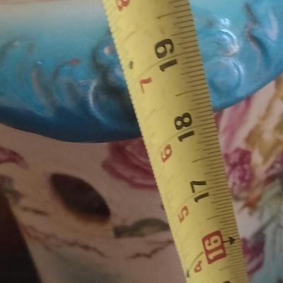 Antique Maddock's Lamberton Works Royal Porcelain Jardiniere with Matching Pedestal