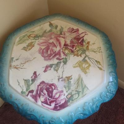 Antique Maddock's Lamberton Works Royal Porcelain Jardiniere with Matching Pedestal