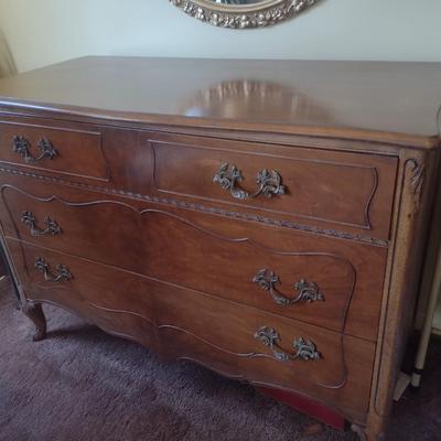 Vintage Irwin Walnut Three Drawer Sideboard