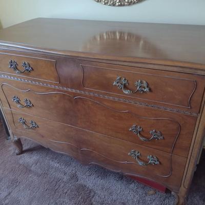 Vintage Irwin Walnut Three Drawer Sideboard