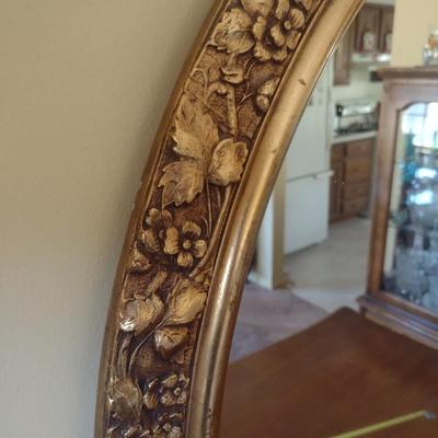 Round Composite Frame Wall Mirror
