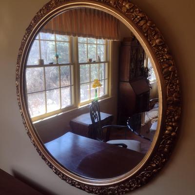 Round Composite Frame Wall Mirror