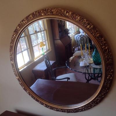 Round Composite Frame Wall Mirror