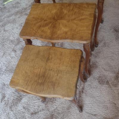 French Provincial Three-Piece Nesting Table Set