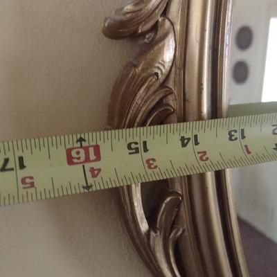 Decorative Composite Framed Oval Wall Mirror