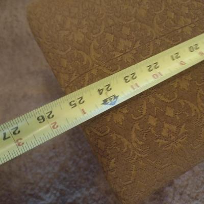 Vintage Cast Metal Base Upholstered Seat Bench
