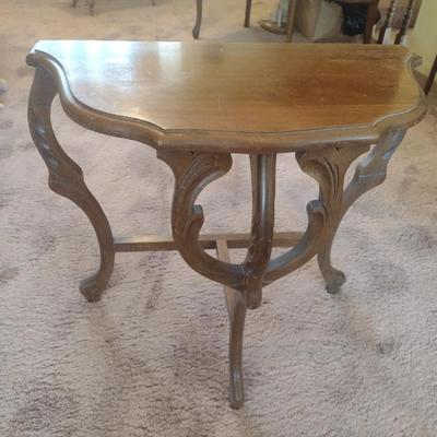 Vintage Demilune Lamp Table