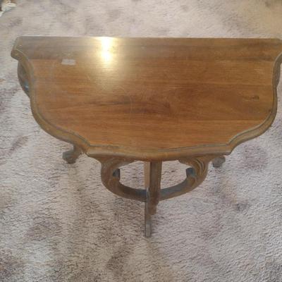 Vintage Demilune Lamp Table