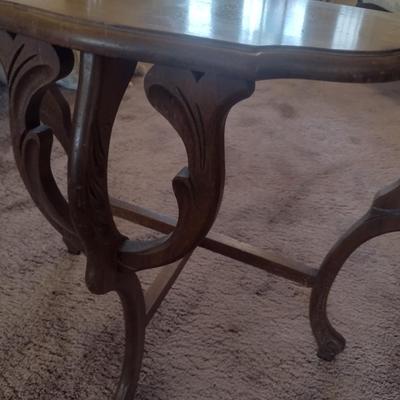 Vintage Demilune Lamp Table