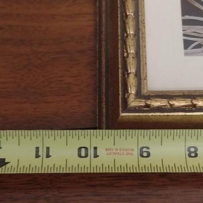 Dufex Foil Chrysanthemums Print- Framed Under Glass- Approx 9 3/4" x 12"