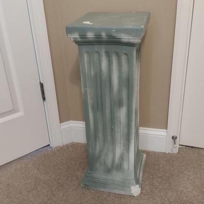 Ceramic Column Shaped Pedestal- Approx 10" Square, 28 1/2" Tall
