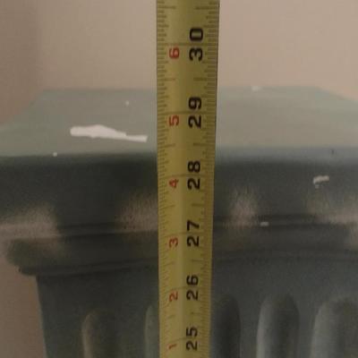 Ceramic Column Shaped Pedestal- Approx 10" Square, 28 1/2" Tall