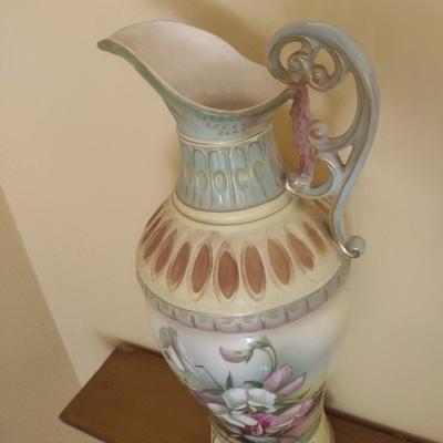 Antique Austrian Hand Painted Ewer