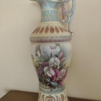 Antique Austrian Hand Painted Ewer