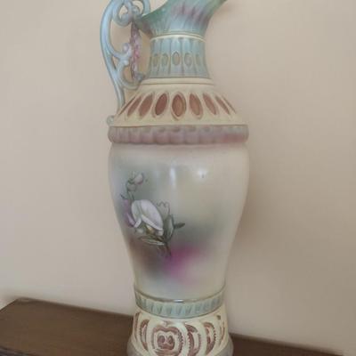 Antique Austrian Hand Painted Ewer