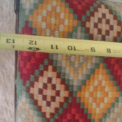 Wood Framed Upholstered Top Bedside Stool