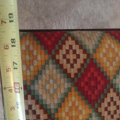 Wood Framed Upholstered Top Bedside Stool