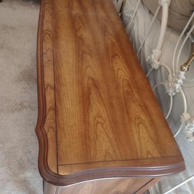 Vintage Wood Finish Blanket Chest