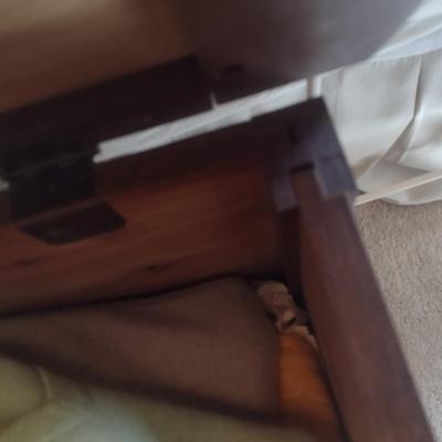 Vintage Wood Finish Blanket Chest