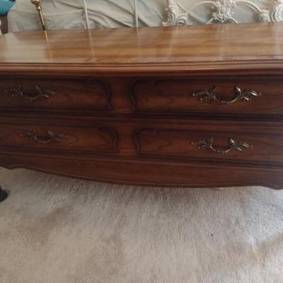 Vintage Wood Finish Blanket Chest