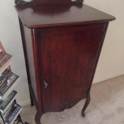 Antique Flame Mahogany Sheet Music Cabinet